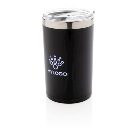 Voorgegraveerde Light up logo koffiebeker, zwart
