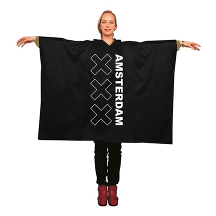 regenponcho, bedrukt, PVC, één maat