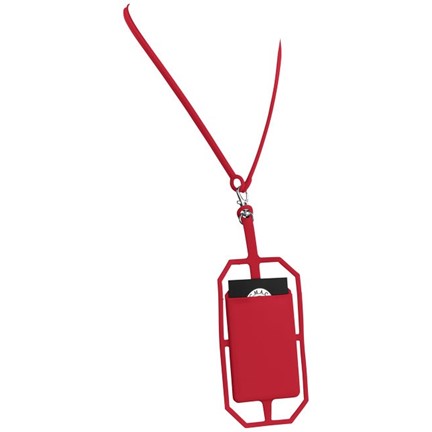 Siliconen RFID kaarthouder inclusief lanyard