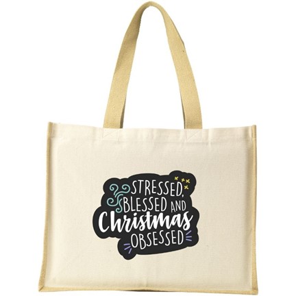 Jute Canvas Shopper tas