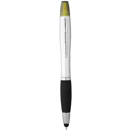 Nash stylus balpen en markeerstift met zilveren houder n gekleurde grip