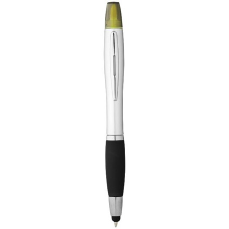 Nash stylus balpen en markeerstift met zilveren houder n gekleurde grip