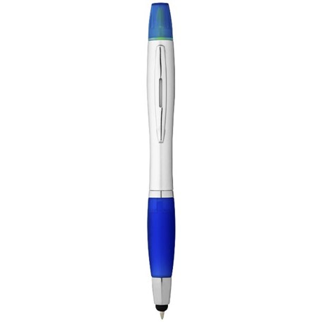 Nash stylus balpen en markeerstift met zilveren houder n gekleurde grip