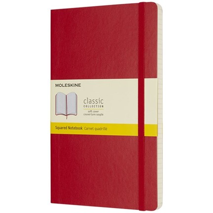 Classic L soft cover notitieboek - ruitjes