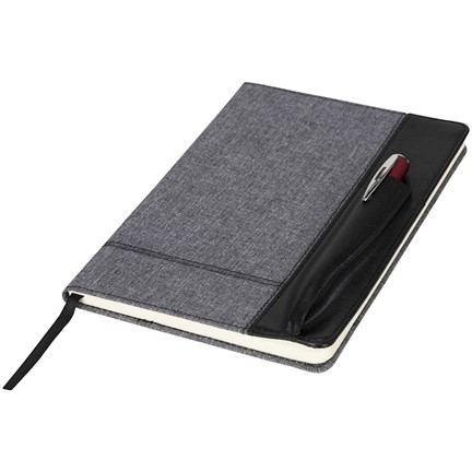 A5 heathered notitieboek met kunstlederen kaft