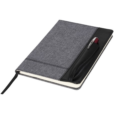 A5 heathered notitieboek met kunstlederen kaft
