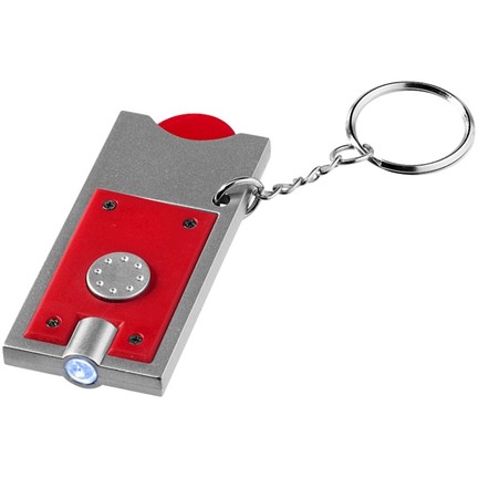 Allegro LED sleutelhanger met munthouder en lampje