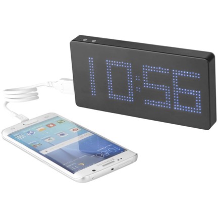 Clok powerbank 8000 mAh met LED display en klok