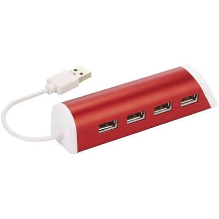 Aluminium 4 poorts USB hub en telefoonstandaard