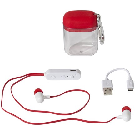 Budget Bluetooth® oordopjes in cassette met karabijnhaak