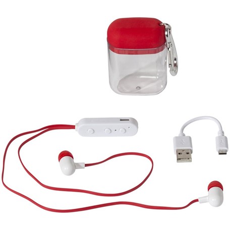 Budget Bluetooth® oordopjes in cassette met karabijnhaak