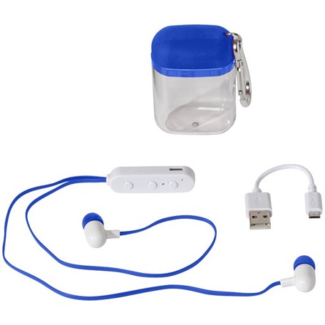Budget Bluetooth® oordopjes in cassette met karabijnhaak
