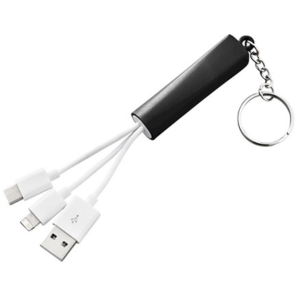 Route 3 in 1 oplaadkabel met sleutelhanger