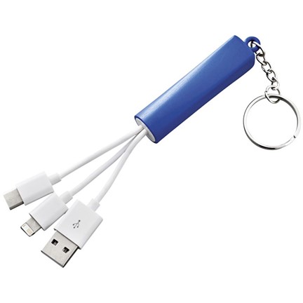 Route 3 in 1 oplaadkabel met sleutelhanger