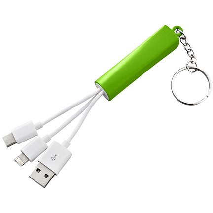 Route 3 in 1 oplaadkabel met sleutelhanger